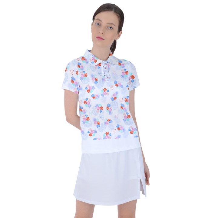 Exotic Flowers T- Shirt Modern Exotic Tropical Jungle Pattern T- Shirt Women s Polo Tee