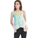 Fashion T- Shirt Fashion Tropical Pattern T- Shirt Flowy Camisole Tank Top View1