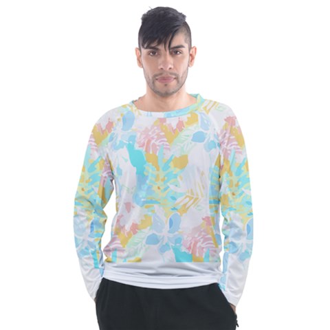 Fashion T- Shirt Fashion Tropical Pattern T- Shirt Men s Long Sleeve Raglan Tee by maxcute