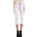 Feathers Design T- Shirtfeathers T- Shirt (1) Capri Leggings  View1