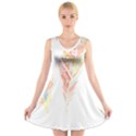 Feathers Design T- Shirtfeathers T- Shirt (1) V-Neck Sleeveless Dress View1