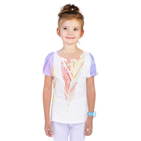 Feathers Design T- Shirtfeathers T- Shirt (1) Kids  One Piece Tee by maxcute