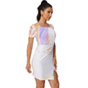 Feathers Design T- Shirtfeathers T- Shirt (1) Fitted Knot Split End Bodycon Dress View3