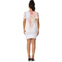 Feathers Design T- Shirtfeathers T- Shirt (1) Fitted Knot Split End Bodycon Dress View4