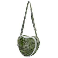 Old Stone Exterior Wall With Moss Heart Shoulder Bag by dflcprintsclothing