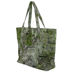 Old Stone Exterior Wall With Moss Zip Up Canvas Bag by dflcprintsclothing