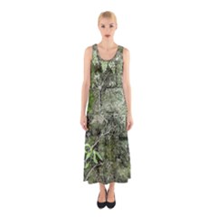 Old Stone Exterior Wall With Moss Sleeveless Maxi Dress by dflcprintsclothing