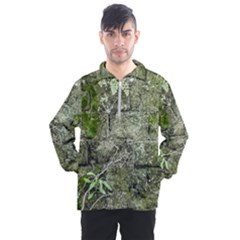 Old Stone Exterior Wall With Moss Men s Half Zip Pullover