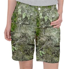 Old Stone Exterior Wall With Moss Pocket Shorts by dflcprintsclothing