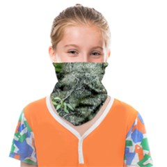 Old Stone Exterior Wall With Moss Face Covering Bandana (kids) by dflcprintsclothing