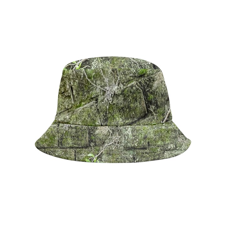 Old Stone Exterior Wall With Moss Bucket Hat (Kids)