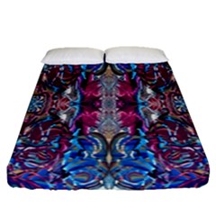 Abstract Blend Repeats Fitted Sheet (queen Size) by kaleidomarblingart