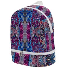 Abstract Blend Repeats Zip Bottom Backpack by kaleidomarblingart