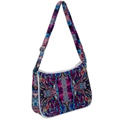 Abstract Blend Repeats Zip Up Shoulder Bag by kaleidomarblingart