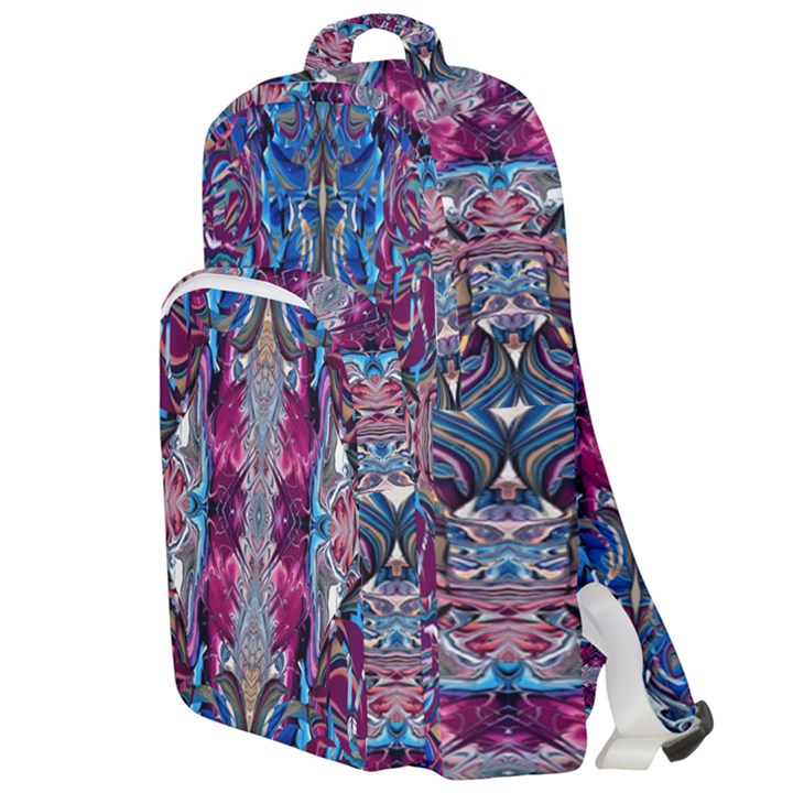 Abstract Blend Repeats Double Compartment Backpack