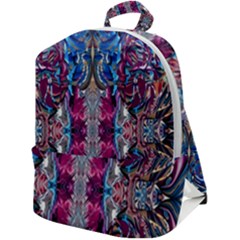 Abstract Blend Repeats Zip Up Backpack by kaleidomarblingart