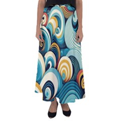 Waves Flared Maxi Skirt by fructosebat