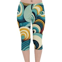 Waves Velvet Capri Leggings  by fructosebat