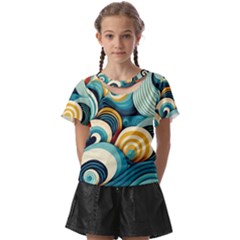 Waves Kids  Front Cut Tee by fructosebat