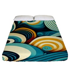 Waves Fitted Sheet (king Size) by fructosebat