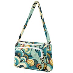 Waves Front Pocket Crossbody Bag by fructosebat