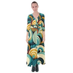 Waves Button Up Maxi Dress by fructosebat