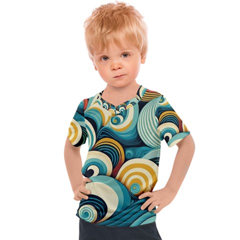 Waves Kids  Sports Tee by fructosebat