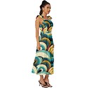 Waves Tie-Strap Tiered Midi Chiffon Dress View3