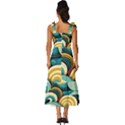 Waves Tie-Strap Tiered Midi Chiffon Dress View4