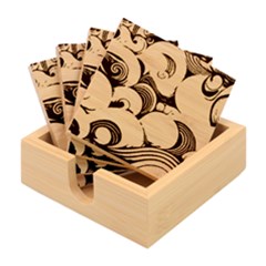 Waves Bamboo Coaster Set