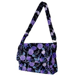 Dark Floral Full Print Messenger Bag (s) by fructosebat