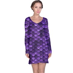 Purple Scales! Long Sleeve Nightdress