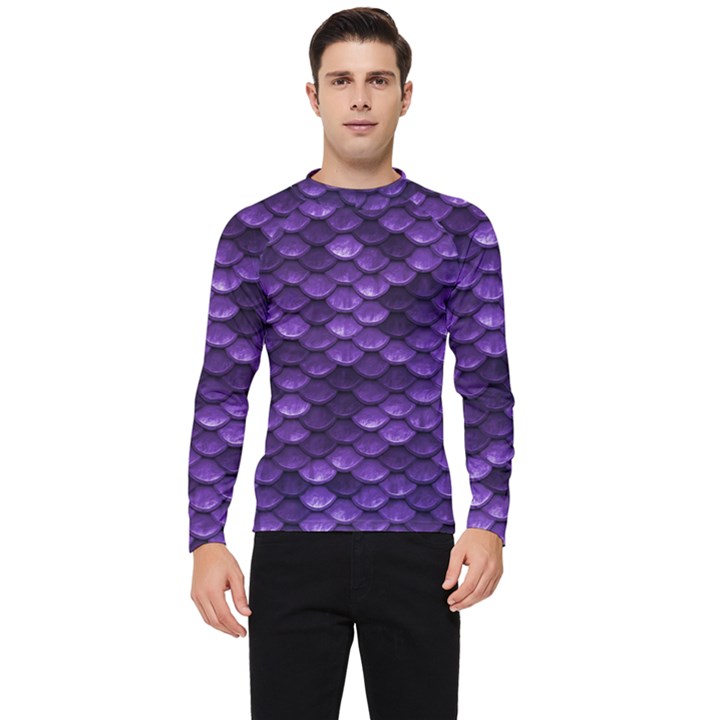 Purple Scales! Men s Long Sleeve Rash Guard