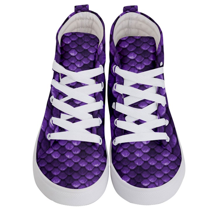 Purple Scales! Kids  Hi-Top Skate Sneakers