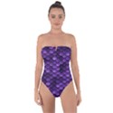 Purple Scales! Tie Back One Piece Swimsuit View1