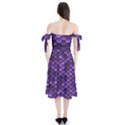 Purple Scales! Shoulder Tie Bardot Midi Dress View2