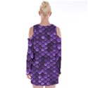 Purple Scales! Velvet Long Sleeve Shoulder Cutout Dress View2