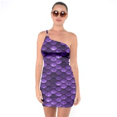 Purple Scales! One Soulder Bodycon Dress by fructosebat