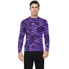 Purple Scales! Men s Long Sleeve Rash Guard by fructosebat