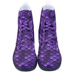 Purple Scales! High-top Canvas Sneakers