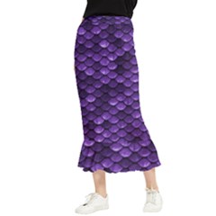 Purple Scales! Maxi Fishtail Chiffon Skirt by fructosebat