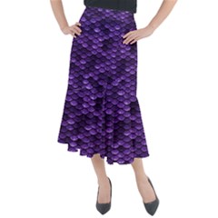 Purple Scales! Midi Mermaid Skirt by fructosebat