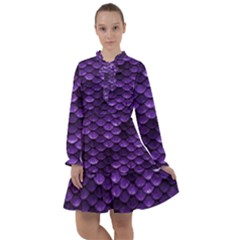 Purple Scales! All Frills Chiffon Dress by fructosebat