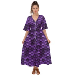 Purple Scales! Kimono Sleeve Boho Dress by fructosebat