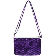 Purple Scales! Double Gusset Crossbody Bag