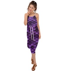 Purple Scales! Waist Tie Cover Up Chiffon Dress by fructosebat