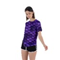 Purple Scales! Asymmetrical Short Sleeve Sports Tee View2