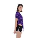 Purple Scales! Asymmetrical Short Sleeve Sports Tee View3