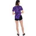 Purple Scales! Asymmetrical Short Sleeve Sports Tee View4