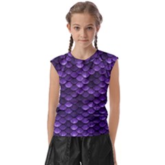 Purple Scales! Kids  Raglan Cap Sleeve Tee by fructosebat